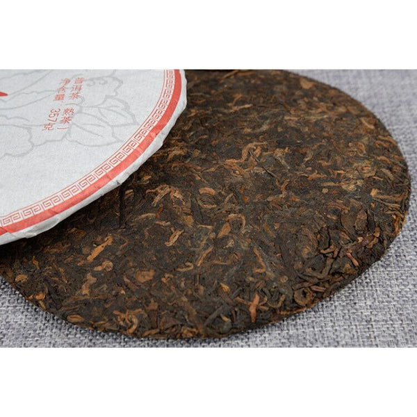 Yunnan Pu'er Ripe Tea 357g Big Golden Bud Ripe Puerh Tea Cake