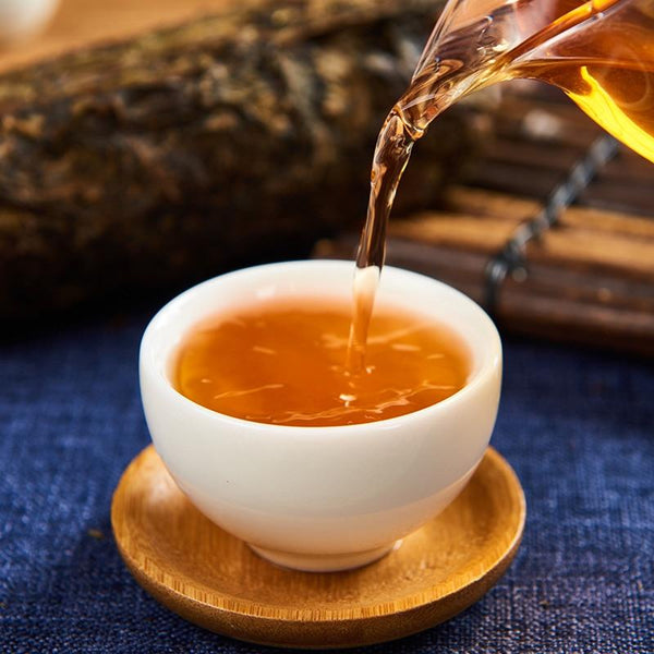 2019 Hunan Fu Cha Handmade with Anhua Flower, Pressed Dark Tea Ai Cha, 1000g 2019年湖南茯茶，手工安化金花，压制黑茶艾茶，1000克