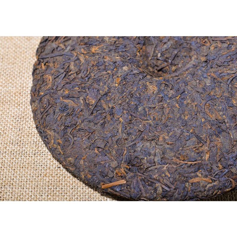 HelloYoungTea Pu'er Ripe Tea Cake Lao Banzhang Ripe Tea Cake Brown Mountain Ancient Tea Cake