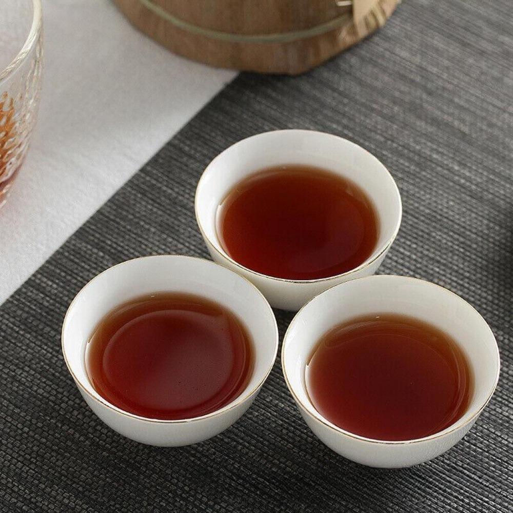 HelloYoungTea 100g Yunnan Pu'er Tea Ancient Tree Golden Bud Small Cake Pu'er Tea Ripe Tea