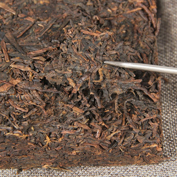 HelloYoungTea 1000g Pu'er Ripe Tea Cake Yunnan Ancient Tree Fermented Tea