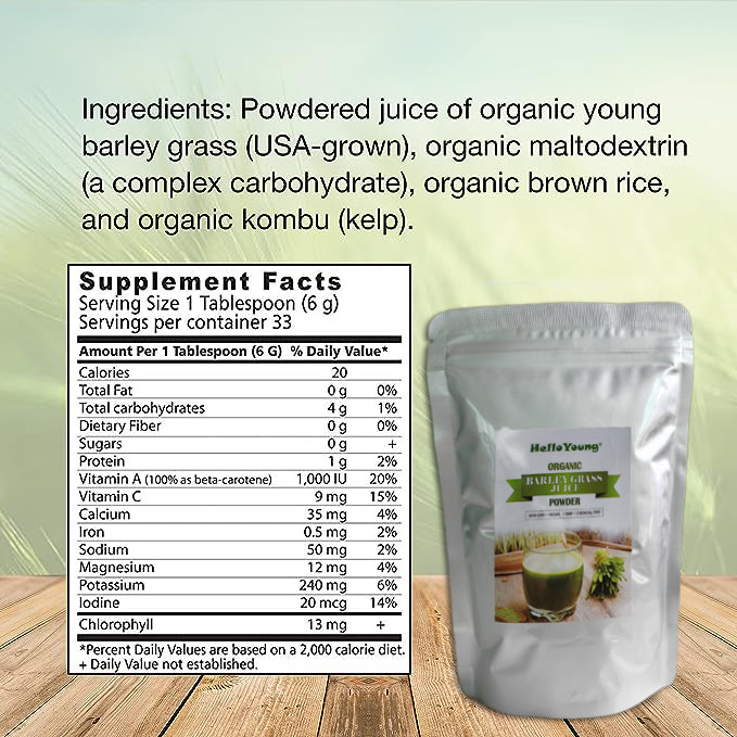 HelloYoung HelloYoung Imported Unsweetened Premium Organic Barley Grass lowering cholesterol, beautiful skin, healthy slimming drink