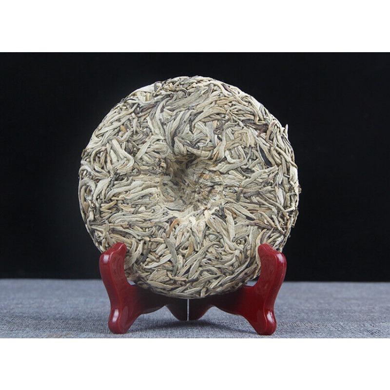 HelloYoungTea 200g White Tea Cake Silver Needle Yunnan White Tea Ancient Tree Pu'er Tea Cake