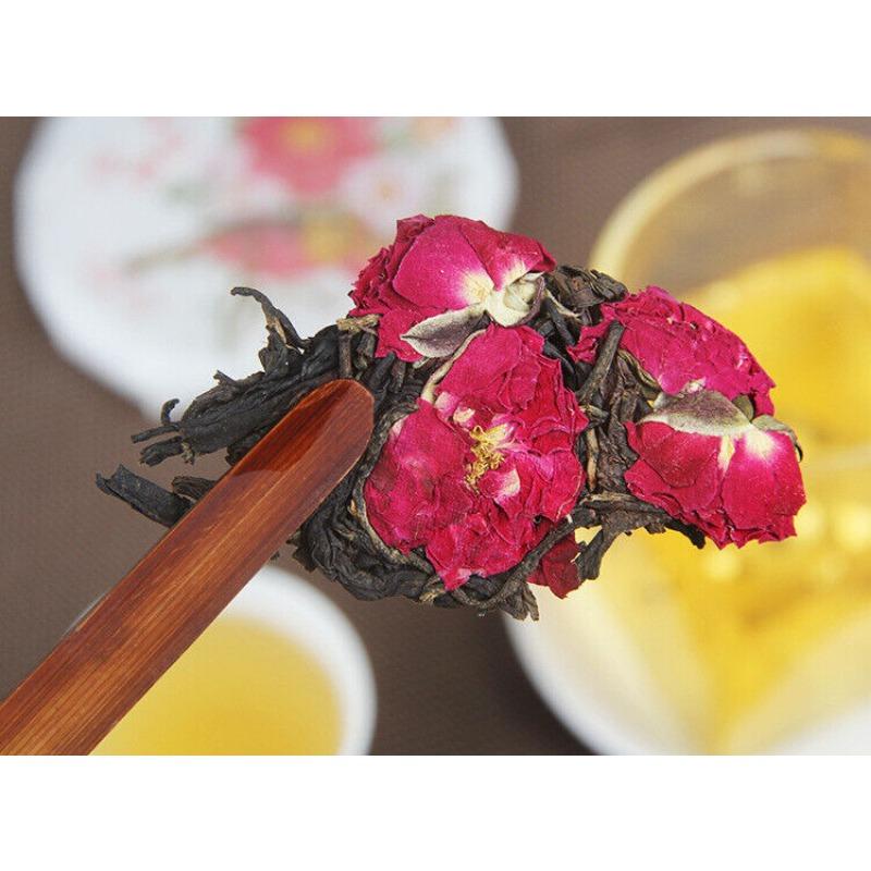 HelloYoungTea 100g Yunnan Old Tea Tree Red Rose Black Tea Fengqing Dian Hong Rose Tea Cake