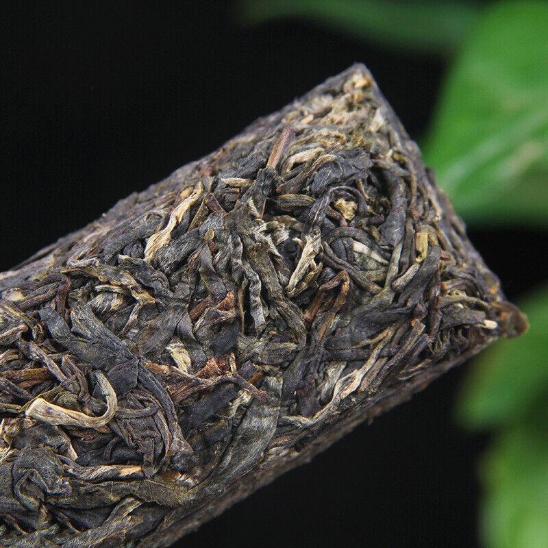 HelloYoungTea 150g Golden BarIceland Gold Brick Puerh Raw Brick Tea Mengku Gold Leaf Flower