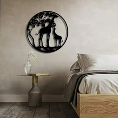 CIFbuy™ Gorgeous Black Iron Giraffe Wall Decor - Striking Metal Animal Art for Contemporary Home Décor, Durable Iron Sculpture with Elegant Silhouette Design, Premium Wall Sculptures.