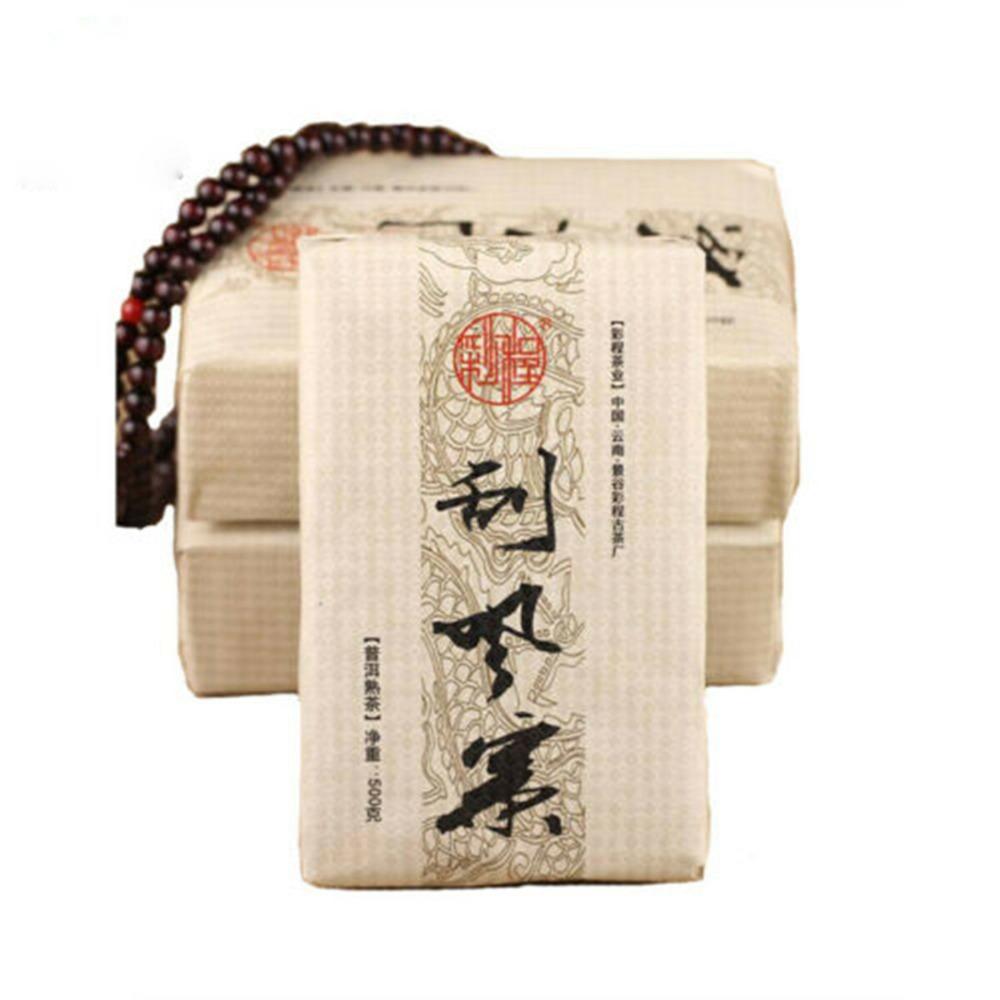 HelloYoungTea 500g Pu-erh Ripe Tea Brick Bamboo Tube Old Banzhang Ancient Tree Premium Loose Leaf