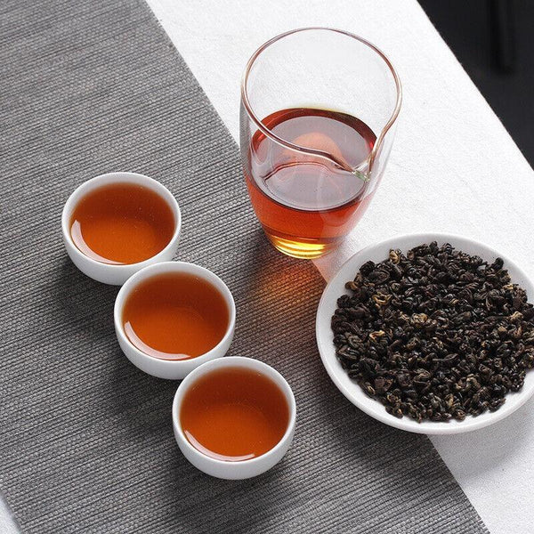 HelloYoungTea 500g Black Tea Yunnan Fengqing Dian Hong Kung Fu Black Tea Two Leaves Red Conch