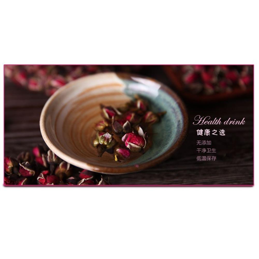 HelloYoungTea Dried Rose Buds Flower Tea Cake Natural Herbal Infusion Premium Quality