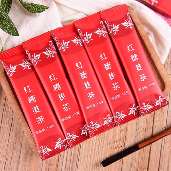 HelloYoung1-50 pcs Sweet Brown Sugar Ginger Tea Candy Instant Tea Women Health Care Nourishing Black Tea