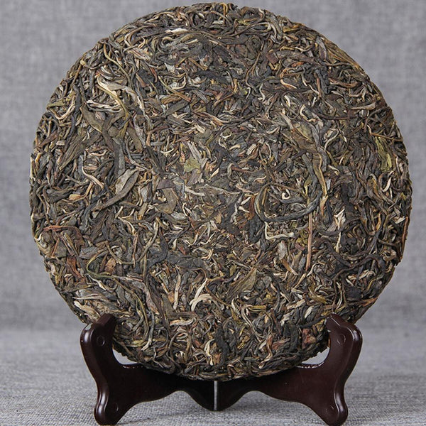 HelloYoungTea 357g Raw Pu erh Tea Cake Handmade BanZhang Ancient Tree Premium Aged Health Grade