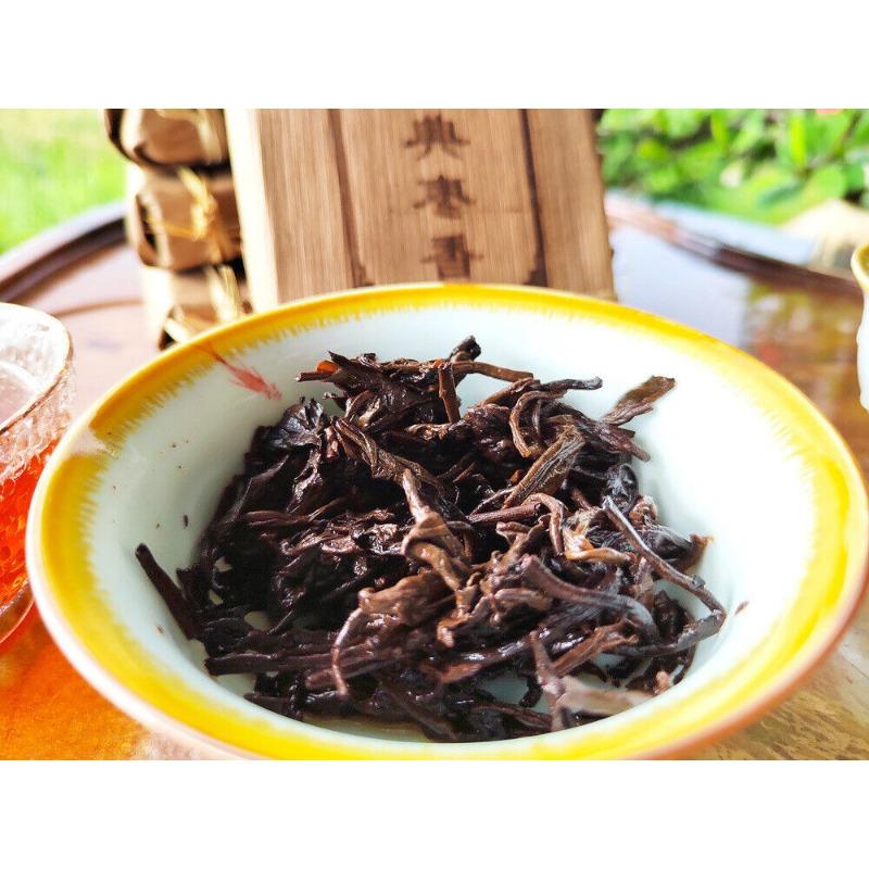 250g Puerh Ripe Tea Brick Date Fragrant Brick Tea Old Tea Bamboo Leaf Packing