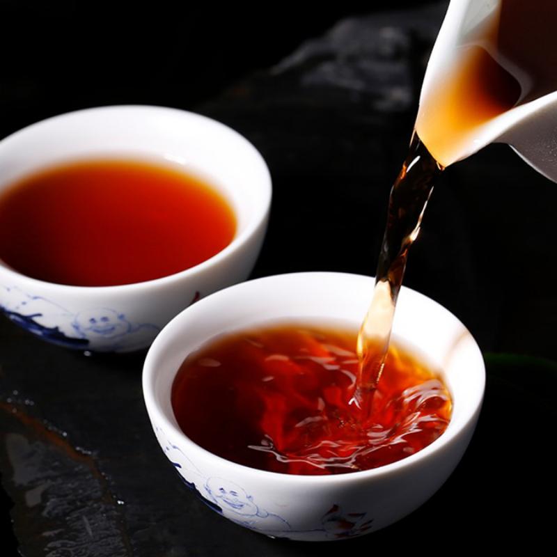 HelloYoungTea Authentic Aged Pu-erh Ripe Tea Cake 2007 Yunnan Puerh Tea Pu'er Cooked Tea 710g