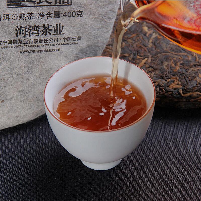 HelloYoungTea Yunnan Pu'er Tea Liangpin Series 2017 Haiwan Old Comrade Lianggong Ripe Tea 400g