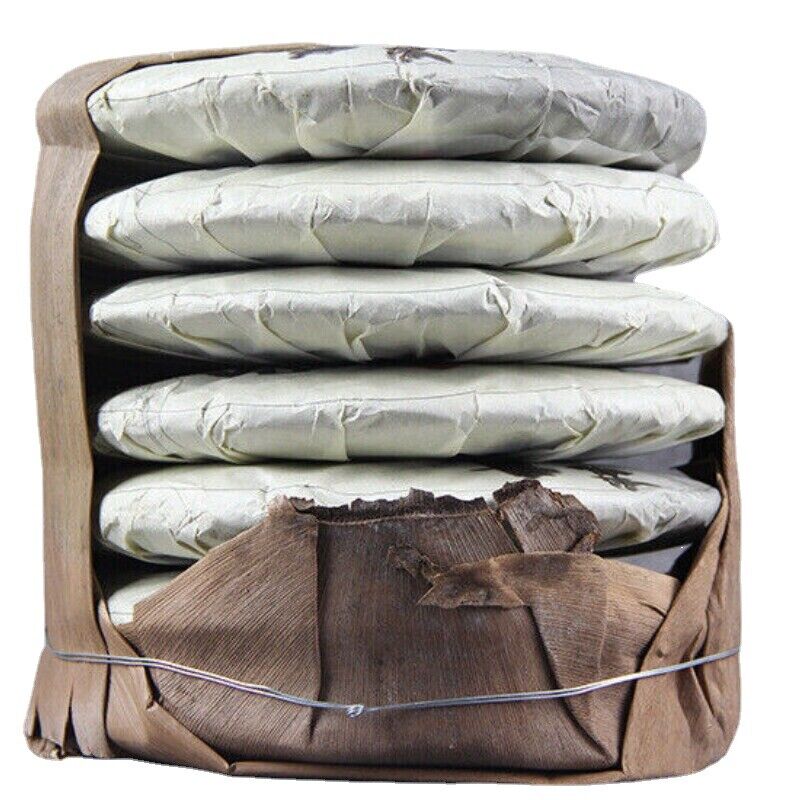 HelloYoungTea Old Tree Puerh Cha Tea Seven Seed Cake Tea Leaves 357g Lincang Iceland Gold Leaf