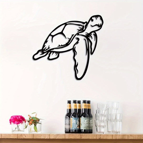CIFbuy™ Premium 1pc One-of-a-Kind Iron Ocean-Inspired Sea Turtle Wall Art - Intricate Geometric Cut-Out Design, Perfect for Bedroom Adornment & Exceptional Christmas Gift - High-Quality Artistic Wall Sculptures.