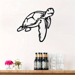 CIFbuy™ Premium 1pc One-of-a-Kind Iron Ocean-Inspired Sea Turtle Wall Art - Intricate Geometric Cut-Out Design, Perfect for Bedroom Adornment & Exceptional Christmas Gift - High-Quality Artistic Wall Sculptures.