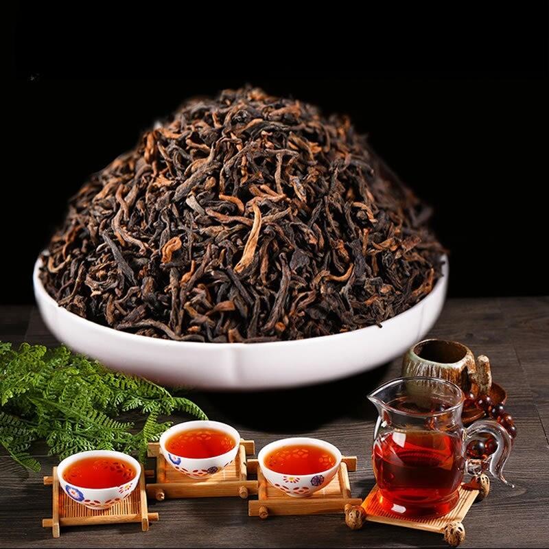 HelloYoungTea Yunnan Menghai Palace Old Tree Pu erh Ripe Loose Leaf Tea 500g
