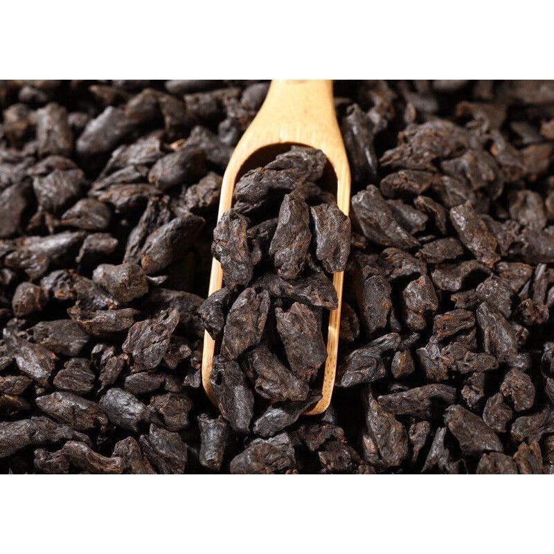 HelloYoungTea 250G Yunnan Pu'er Ripe Tea Glutinous Rice Fragrant Tea Fossil Broken Silver Tea