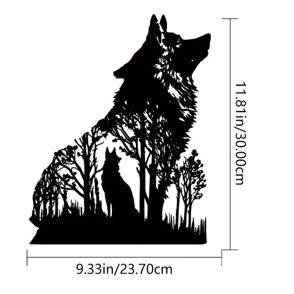 CIFbuy™ Midnight Hound Iron Wall Art - Stylish Metal Decor for Kids' Spaces & Family Rooms - Elevates Decor with Artistic Wall Sculpture Appeal Wall Sculptures.