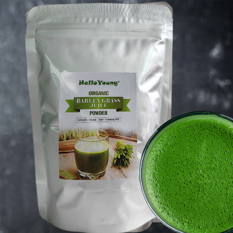 HelloYoung Organic Barley Grass Powder original 250g barley grass official store barley grass powder willy ong Support Immune System and Digestion, Vegan Main image
