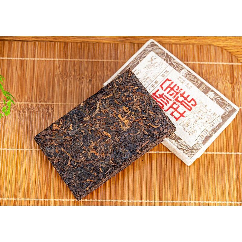 HelloYoungTea 250g Menghai Banzhang Yunnan Pu'er Tea Aged Brick Ripe Cake Old Brick Tea