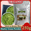 HelloYoung 250g Organic Barley Grass Powder Gluten Free Non-GMO Superfood Vegan Contains Iron Vitamin C, & Vitamin E – Non-GMO Gluten-Free Soy-Free Vegan