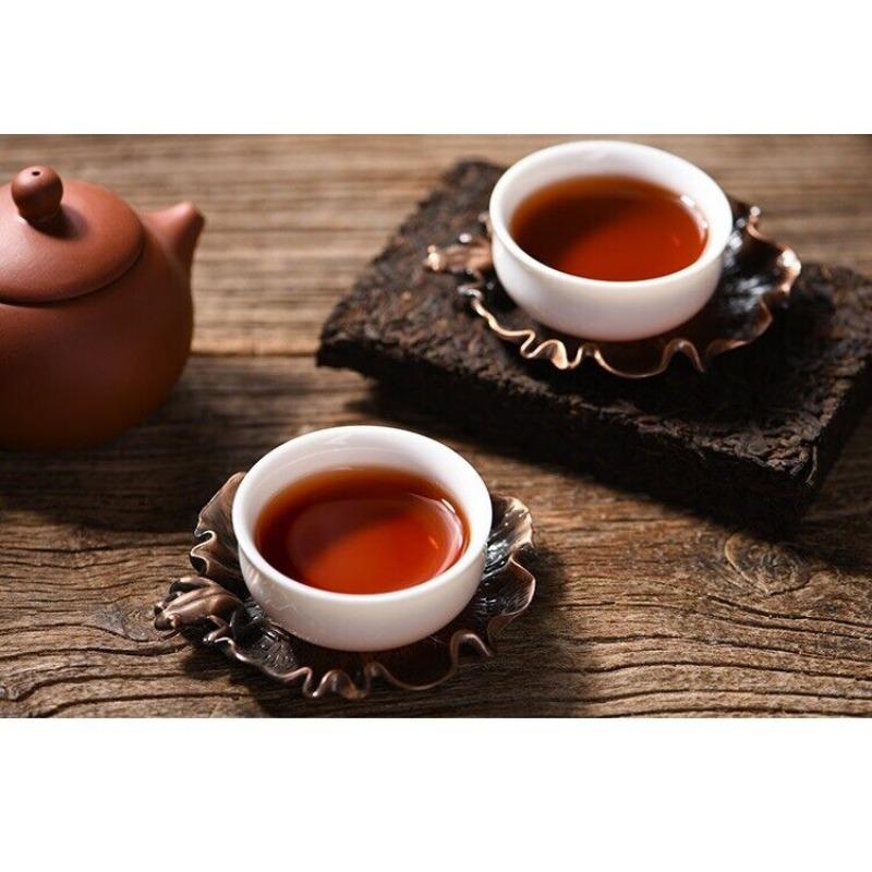 HelloYoungTea Yunnan Puerh Tea Brick Puerh Ripe Tea Old Tea Brick Lao Banzhang Palace Ripe Tea