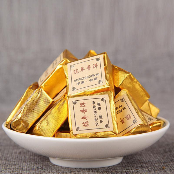 Yunnan 'Jia' Word Mini Tea Brick Shu Pu Er Pu-erh Ripe Tea Aged Puerh Brick 250g 云南“甲”字迷你茶砖 熟普洱 陈年普洱砖茶 250克