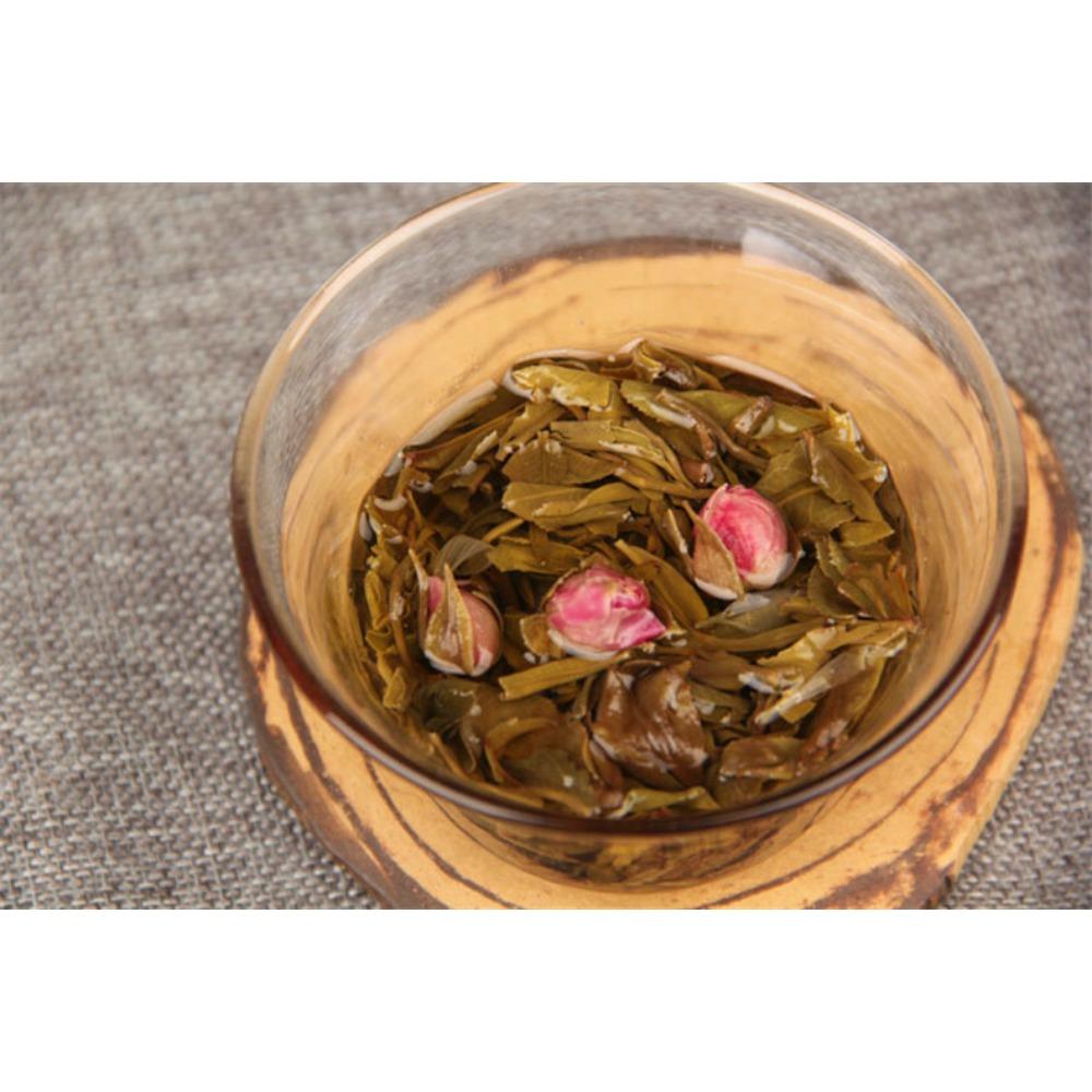 HelloYoungTea Handmade Raw Pu-erh Tea with Rose 500g Ancient Tree Mini Tuocha