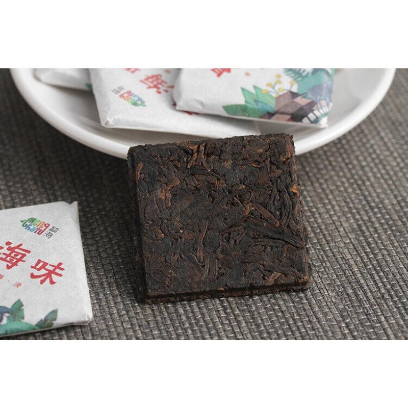 500G Yunnan Pu'er Tea Menghai Flavor Small Square Brick 8g Ripe Tea