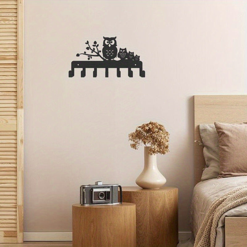 CIFbuy™ 1 Piece Black Metal Iron Wall Decor - Exquisite Design with Decorative Charms & Utility Hooks, Perfect for Personalized Interior Beautification, Stylish Home Decor for Living Spaces, Functional Art to Add Unique Charm Home Furnishing