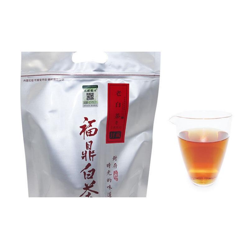 HelloYoungTea 500G Fuding White Tea Shoumei Gold Coin White Tea Round Cake 1 Capsule 1 Bubble