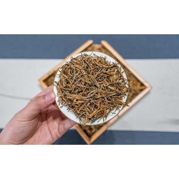 HelloYoungTea 500G Yunnan Black Tea Mini Gold Needle Fengqing Dian Hong Tea Small Gold Needle