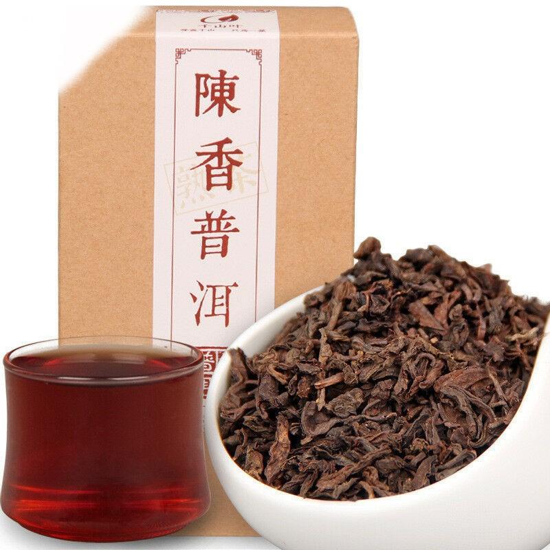 HelloYoungTea Black Tea Organic Puer Tea Boxed Ripe Pu-erh Loose Old Tree China Health 120g