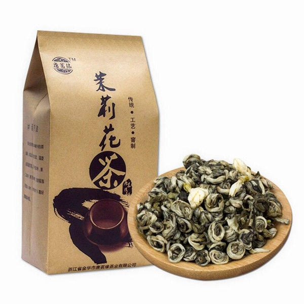 HelloYoungTea 2023 Puluochun Green Tea, Chinese Loose Leaf Green Tea with Floral White Jasmine, 250g
