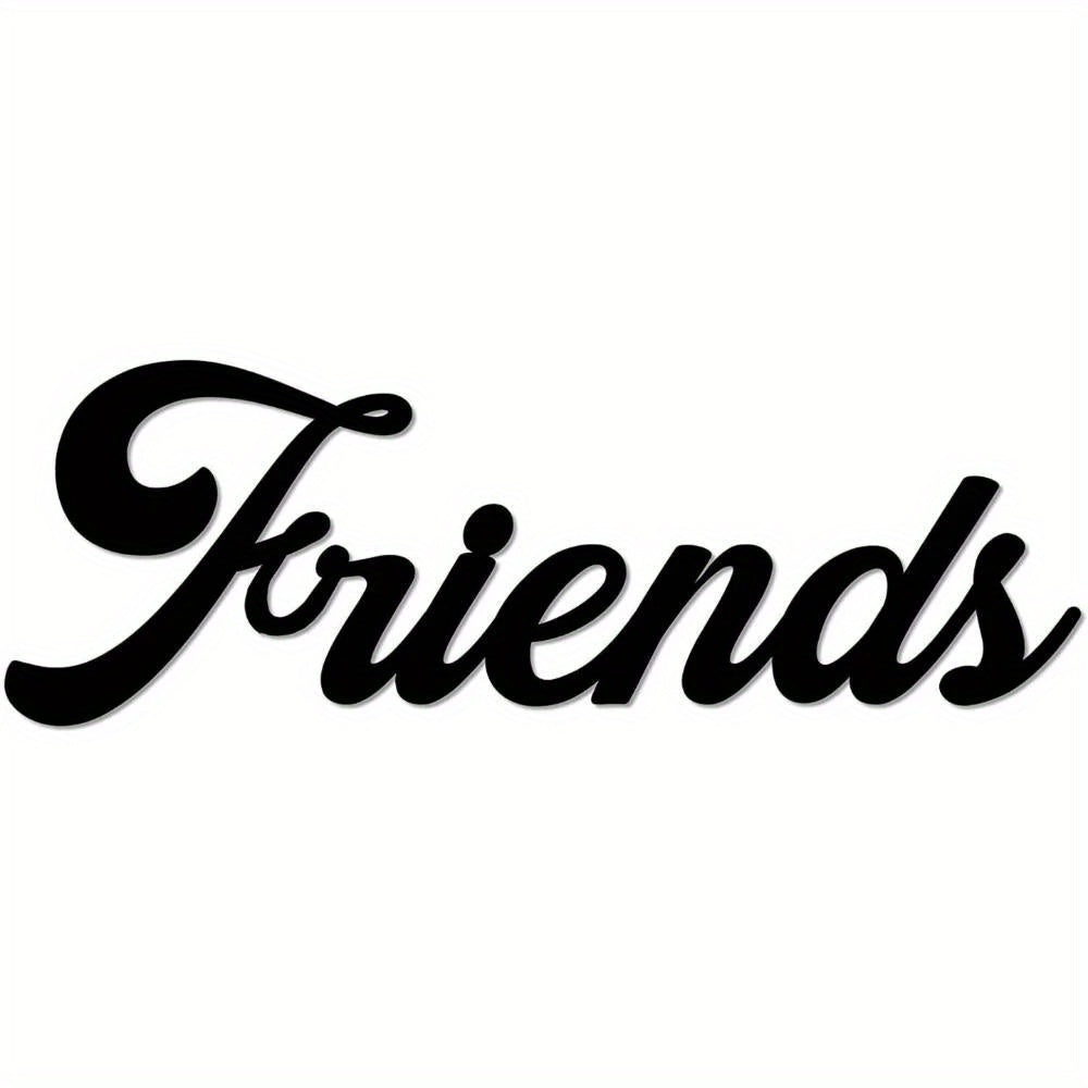 1pc "Friends Love" Metal Wall Art - A captivating iron art silhouette. It serves as a charming home accent, ideal for creating stylish and heartwarming interior spaces.Statue ornaments