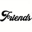 1pc "Friends Love" Metal Wall Art - A captivating iron art silhouette. It serves as a charming home accent, ideal for creating stylish and heartwarming interior spaces.Statue ornaments