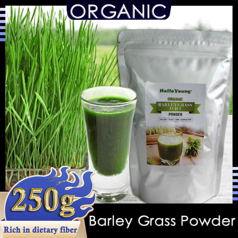HelloYoung Organic Barley Powder 100% Pure and Natural, No Additives and Preservatives Pure, Kosher, Vegan, Bulk. Good Source of Fiber, Protein Main image