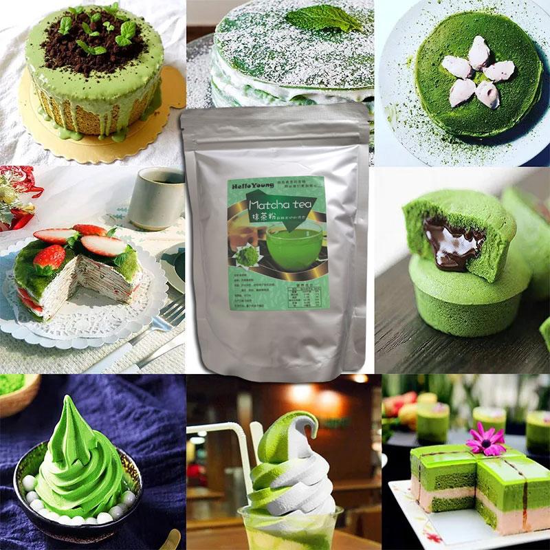 HelloYoungTea Matcha Green Tea Powder Ceremonial Grade From Japan Pesticide-Free Baking Gift Ideas detox slim weight loss juice