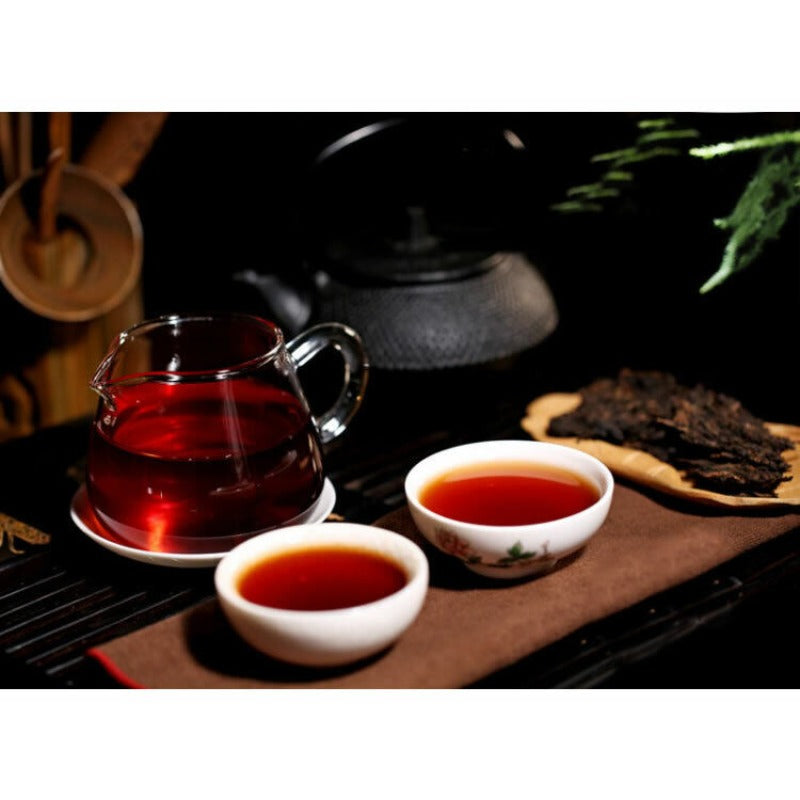 "Red Dragon" Menghai Golden Buds Ban Zhang Ripe Puer Tea Shu Pu-erh 357g
