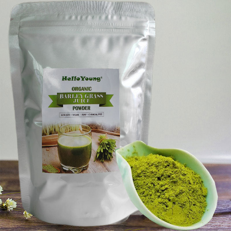 HelloYoung Organic Barley Grass Powder original 250g barley grass official store barley grass powder willy ong GREENISH LIKE LEAVES, NO PRESERVATIVE,NON GMO