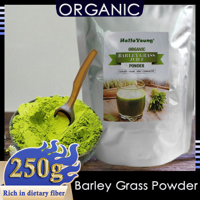 HelloYoung Barley Grass Powder Original 100% healthy Pure Organic Barley for weight loss body detox keto diet Barley grass powder