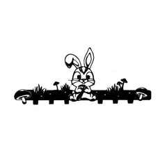 CIFbuy™ Elegant Metal Iron Adorable Rabbit-Bunny Key Hooks - Kids' Coat Hanger & Trendy Key Holder, Multi-Functional Storage with Cute Design - Wall Sculptures