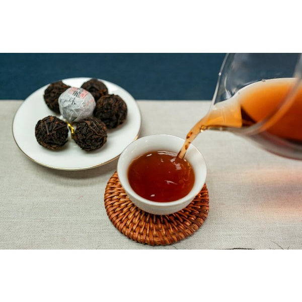 8g/pastille Icelandic Dragon Pearl Pu-erh Ripe Tea Small Tuocha Dragon Pearl