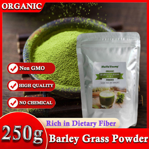 HelloYoung Barley Grass Powder 250g Premium Quality Organic Barley Low Carb Diabetic Friendly e for weight loss
