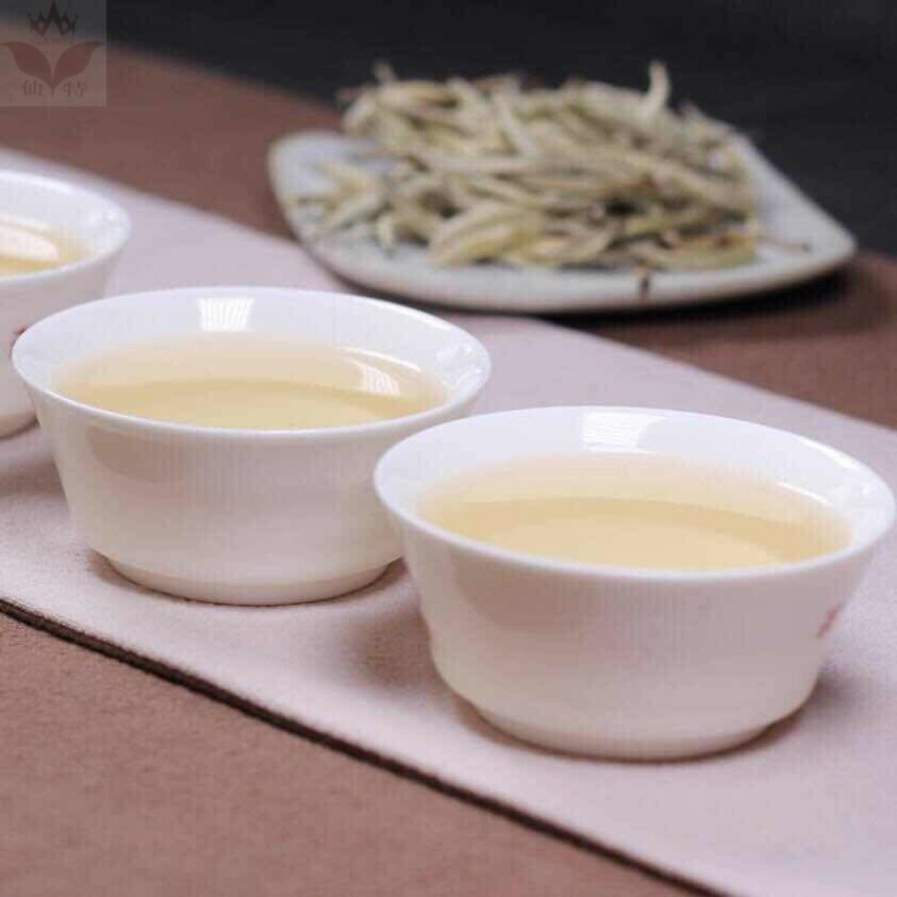 HelloYoungTea Organic White Tea Silver Needle Bai Hao Yin Zhen Fuding White Tea Cake 300g