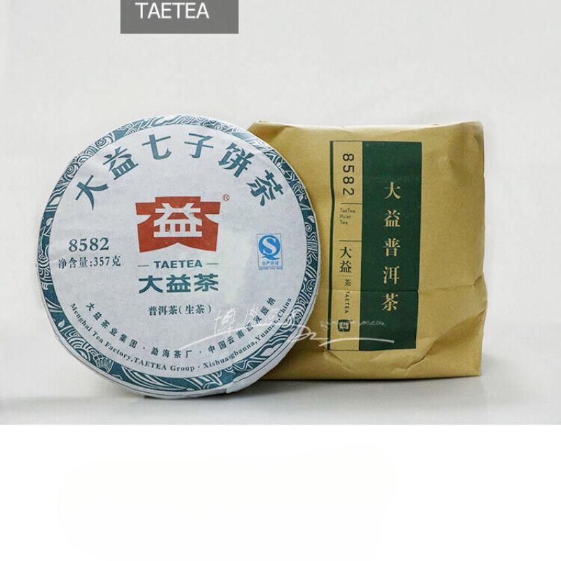 HelloYoungTea 2016 TAETEA 8582 Menghai Dayi Puerh Raw Puer Tea Green Sheng Pu'er Tea Cake 357g