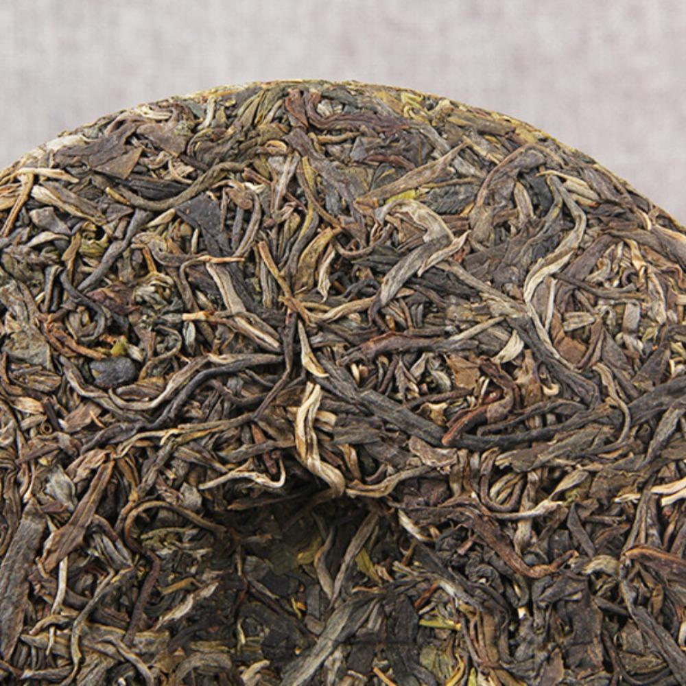 HelloYoungTea 357g Ancient Tree Pu erh Tea Cake Natural Green Pu-erh Handmade