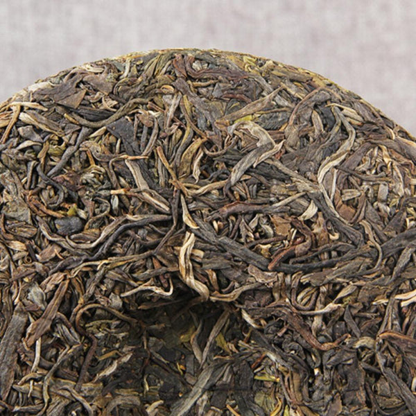 HelloYoungTea 357g Ancient Tree Pu erh Tea Cake Natural Green Pu-erh Handmade